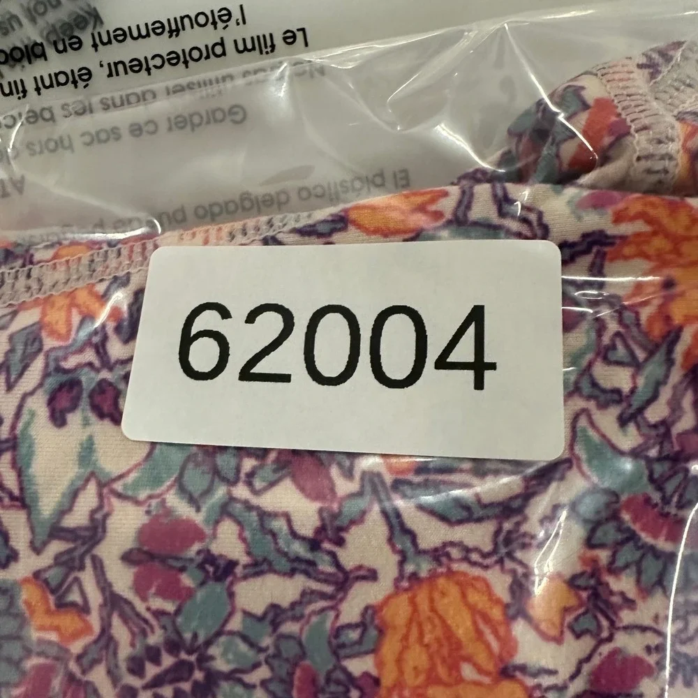 FP Movement Leggings Womens Size XS Purple Orange Floral High Waist Yoga Pockets